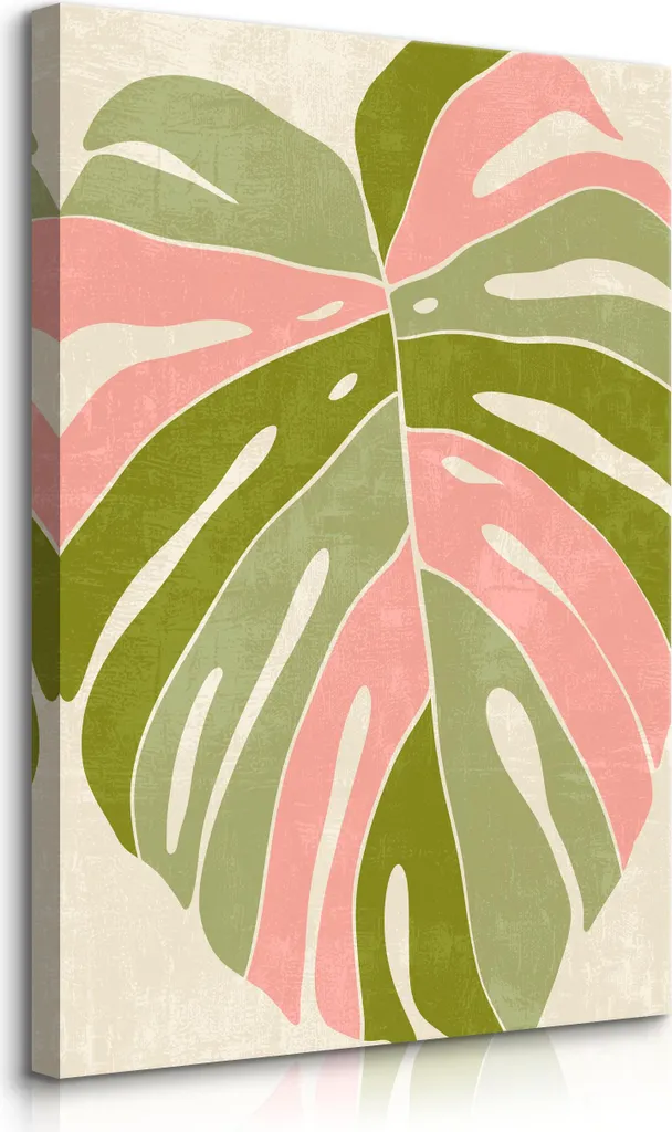 Muralo Tela Boho 70x100cm Foglia Natura | Quadro Pronto da Appendere