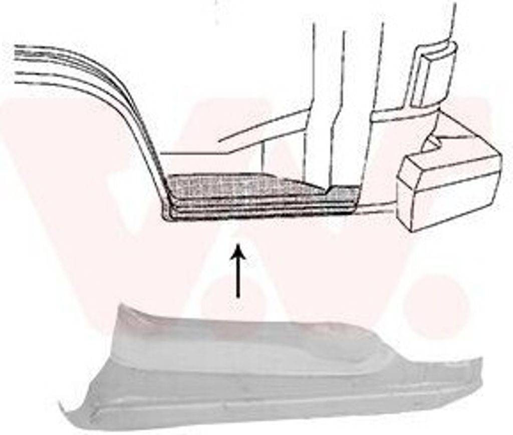 VAN WEZEL 5870102 Schweller Reparaturblech Einstiegblech Produktbild 