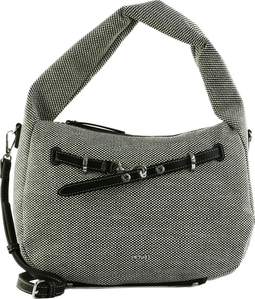Sac à main bandoulière Nizza noir en similicuir grainé de marque PICARD