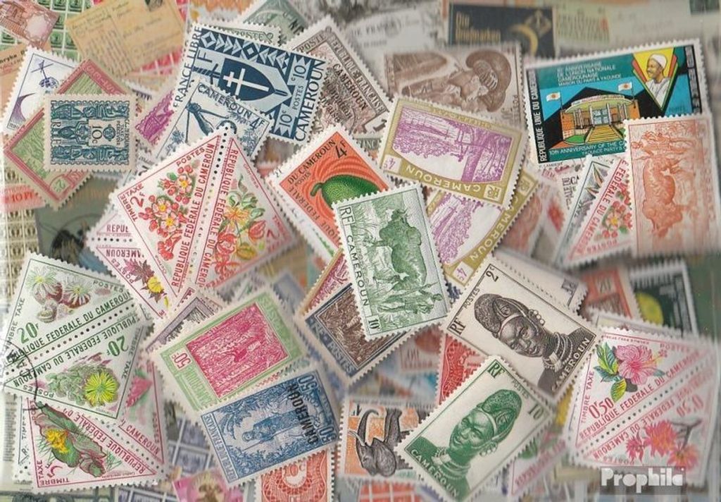 Briefmarken Kamerun 600 verschiedene Marken