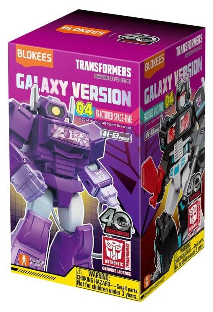 Blind Box-Figur aus der Serie „Transformers Galaxy“ Version 04: „Fractured Space-Time Blokees“