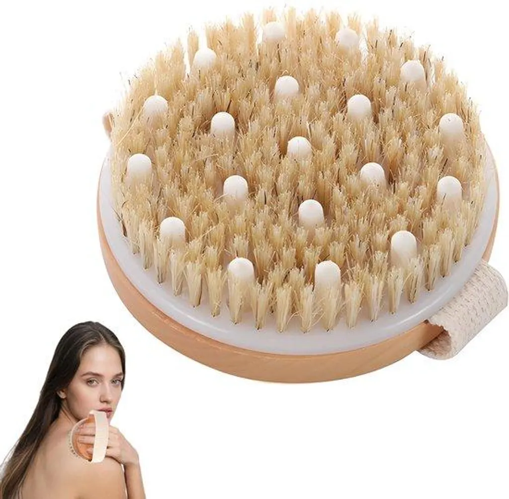 Brosse pour le corps à sec efficace contre les poils incarnés