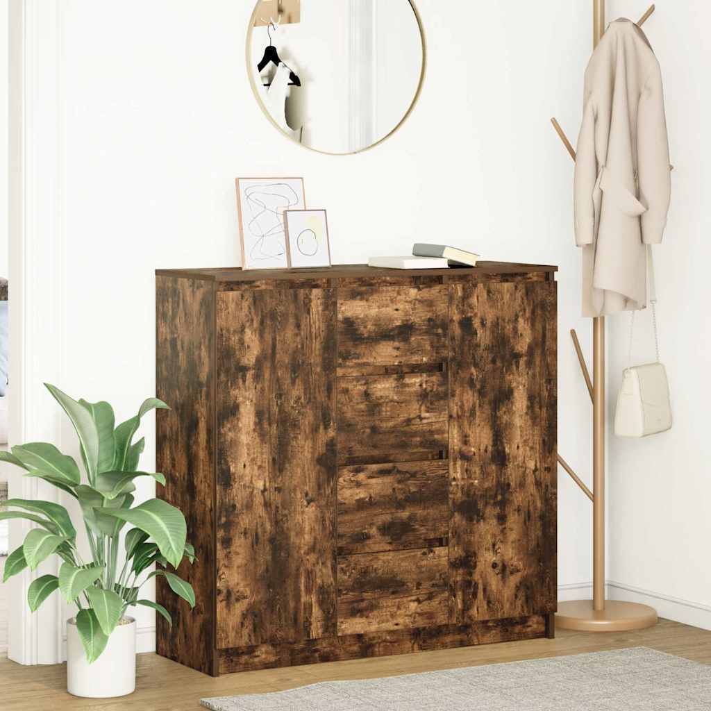"2026 Promotion" Sideboard Wohnzimmer - mit Schubladen - - Räuchereiche - 100,5x35x98,5 cm - Kommoden CC18481