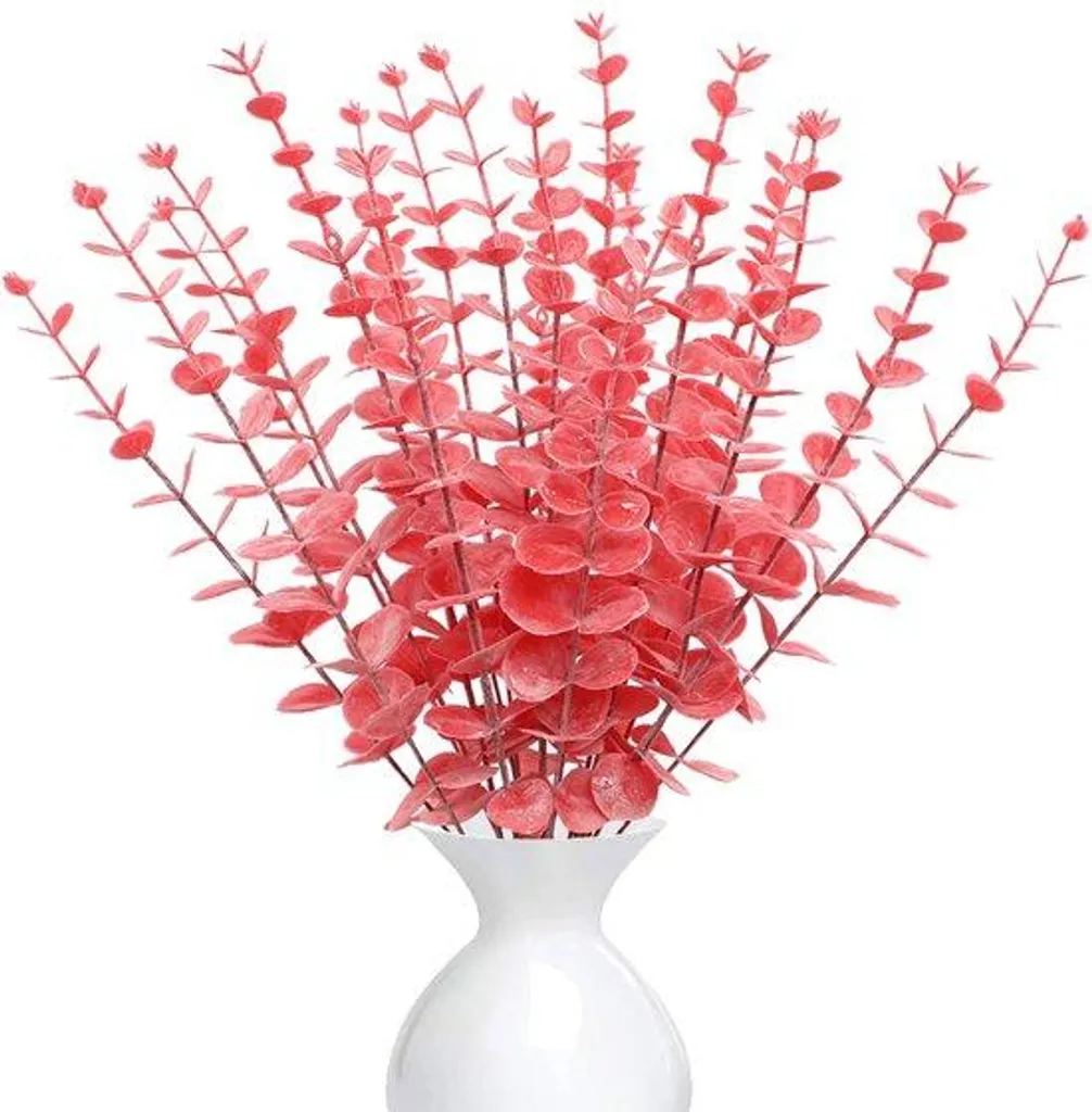 Eucalyptus artificiel pour mariage et fête - Lot de 30 tiges déco
