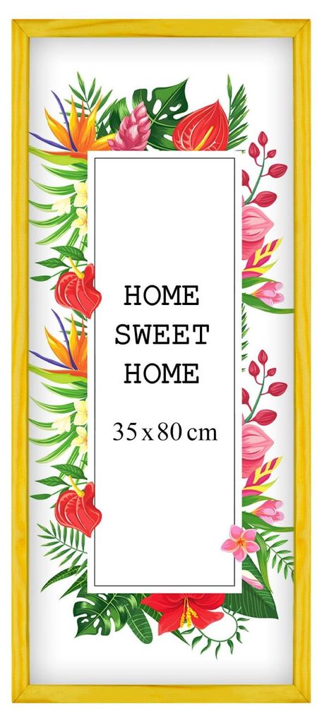 MG Design Gelb Bilderrahmen 35 x 80 cm - Aus echtem Holz Produktbild 