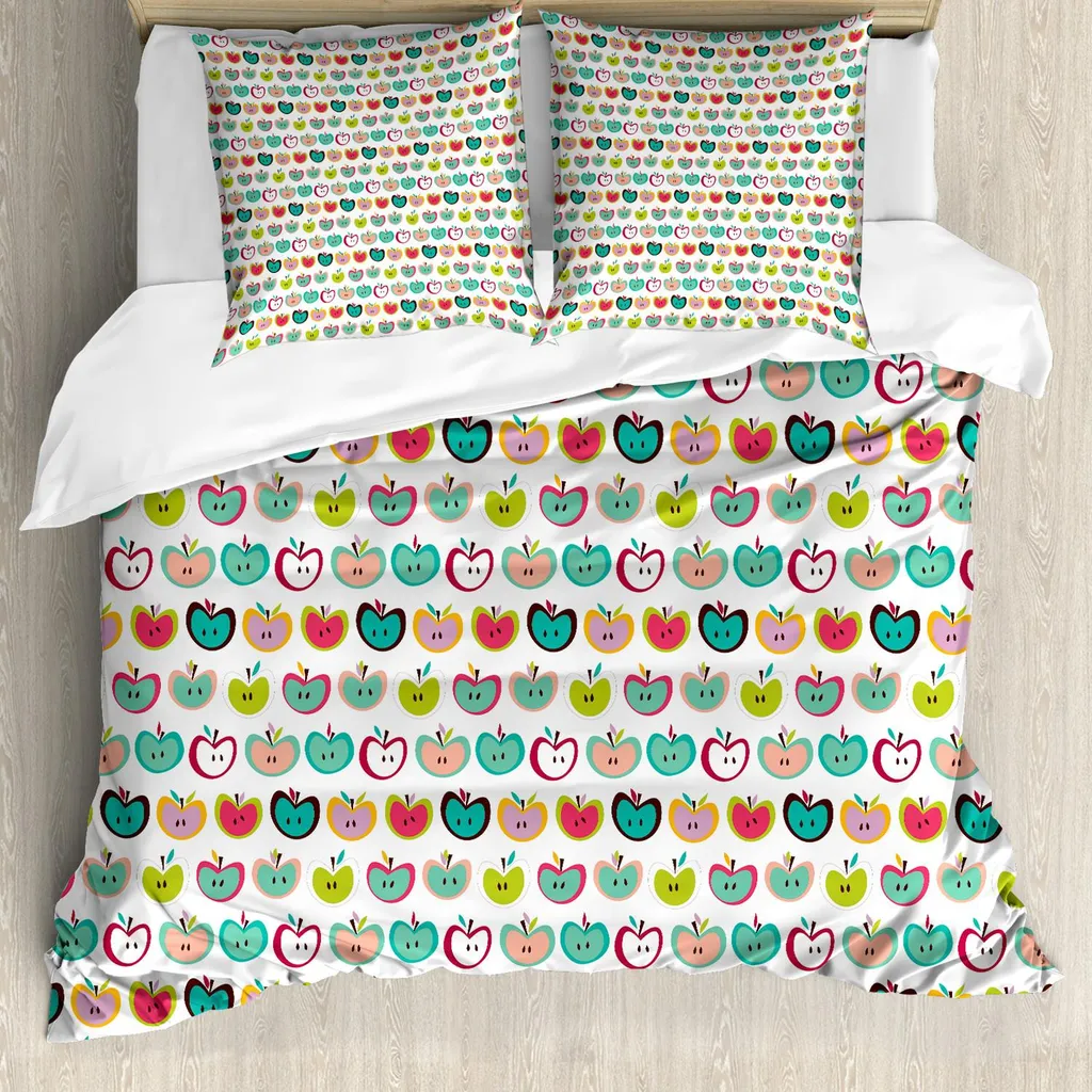 Set Letto ABAKUHAUS Mela 200x200 - Copripiumino Bimbi No-Stiro
