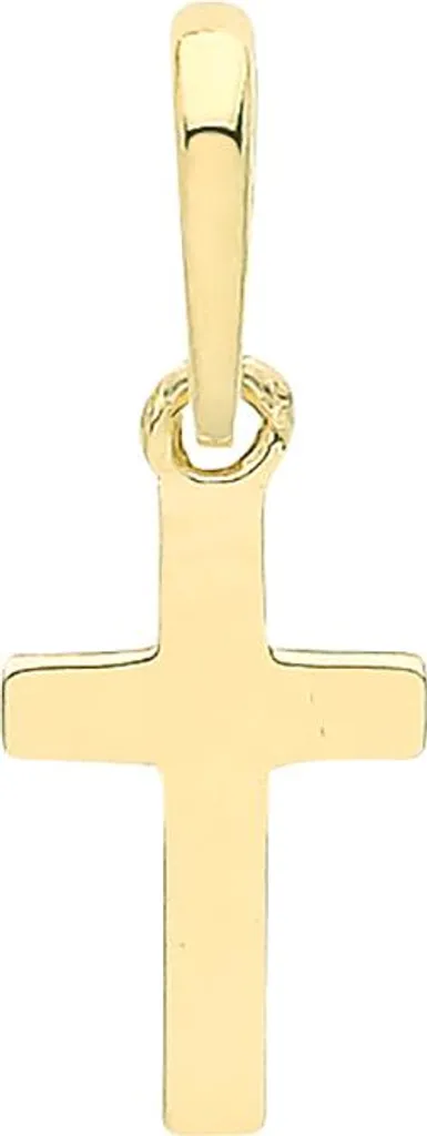 Petit Bijou Pendentif Croix pour Femme Or Jaune 9 Carats 15x6 mm