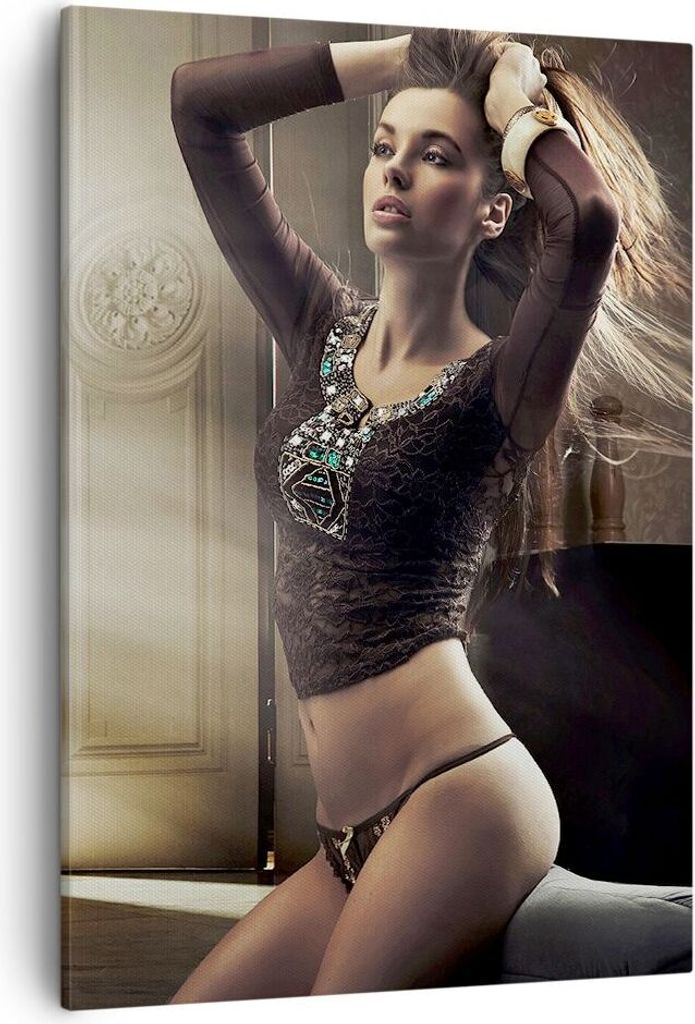 Bild auf Leinwand - Leinwandbild - Einteilig - Schönheit Club Kosmetik Disco - 50x70cm - Wand Bild - Wanddeko - Wandbilder - Leinwanddruck - Wandd...