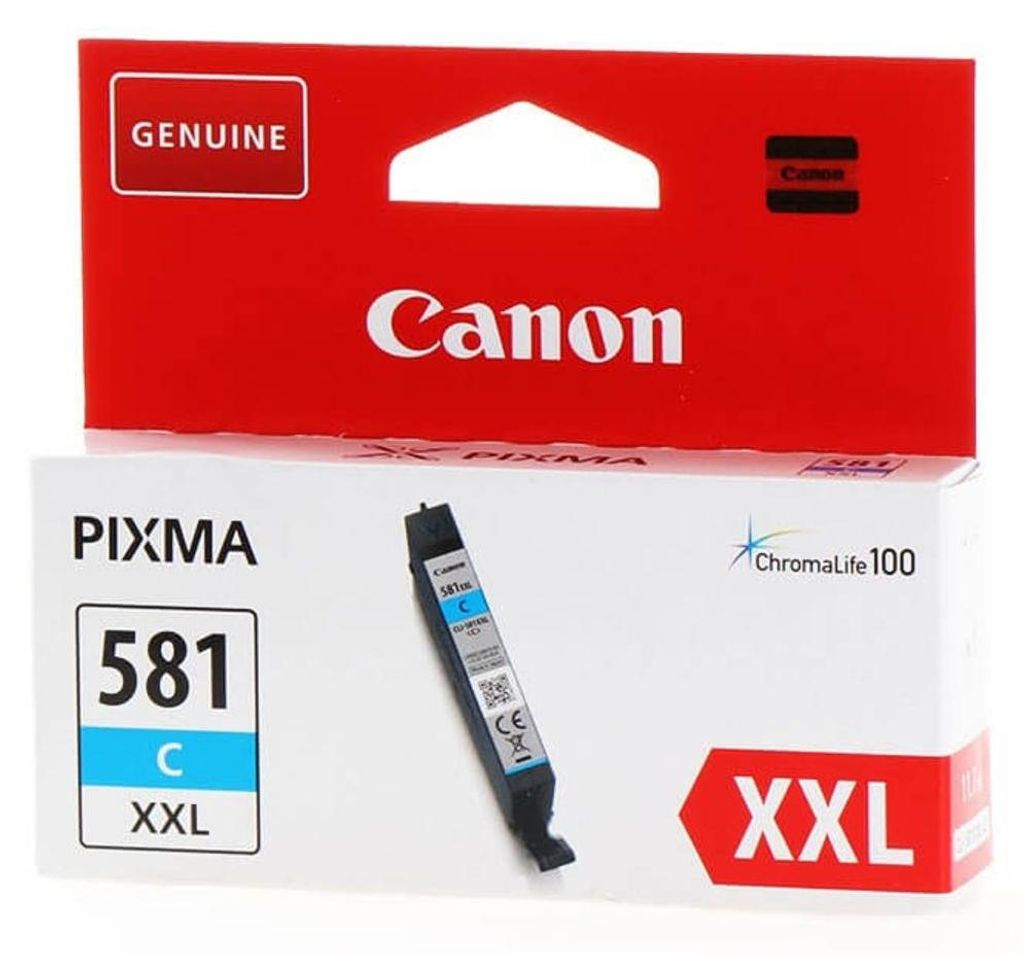 Canon CLI-581 XXL Cyan Tintentank, sehr hohe Reichweite, Produktbild 
