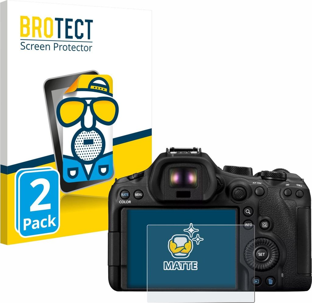 2x BROTECT Schutzfolie für Canon EOS R6 Mark III Displayschutz Displayschutzfolie Folie Matt Entspiegelungsfolie