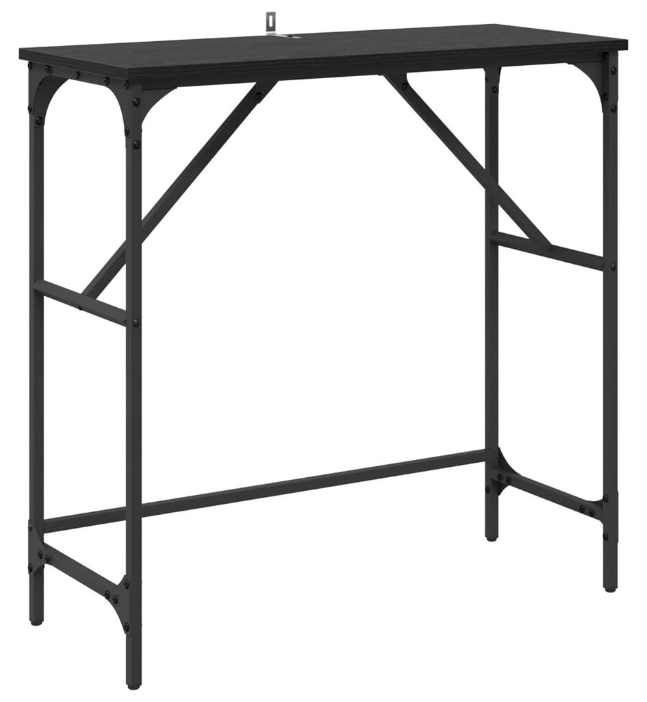 Konsolentisch Schwarz Eichen-Optik 75 x 32 x 75 cm
