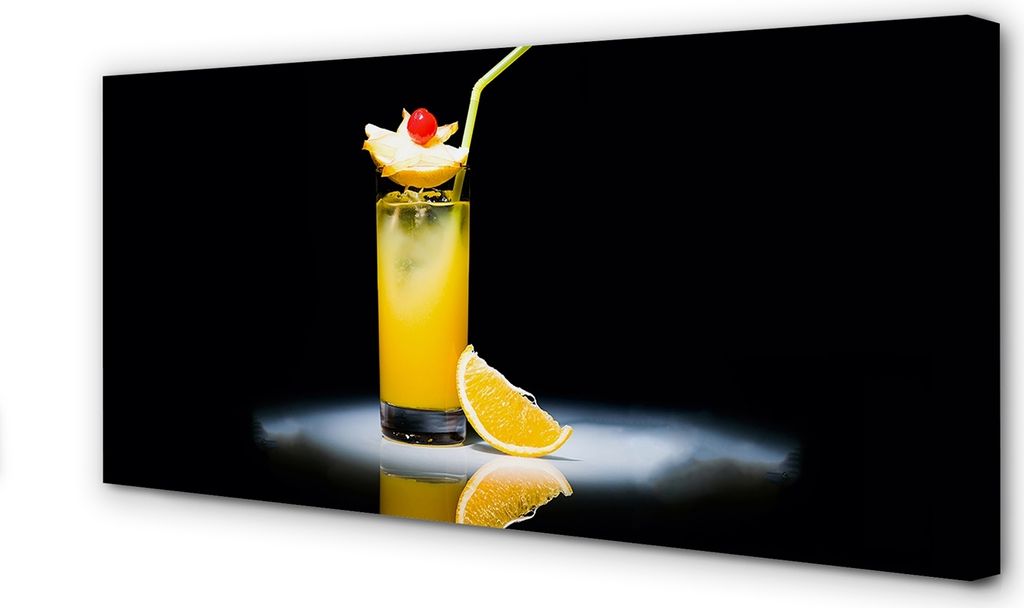 Leinwandbild 120x60 Wandkunst Orange Cocktail