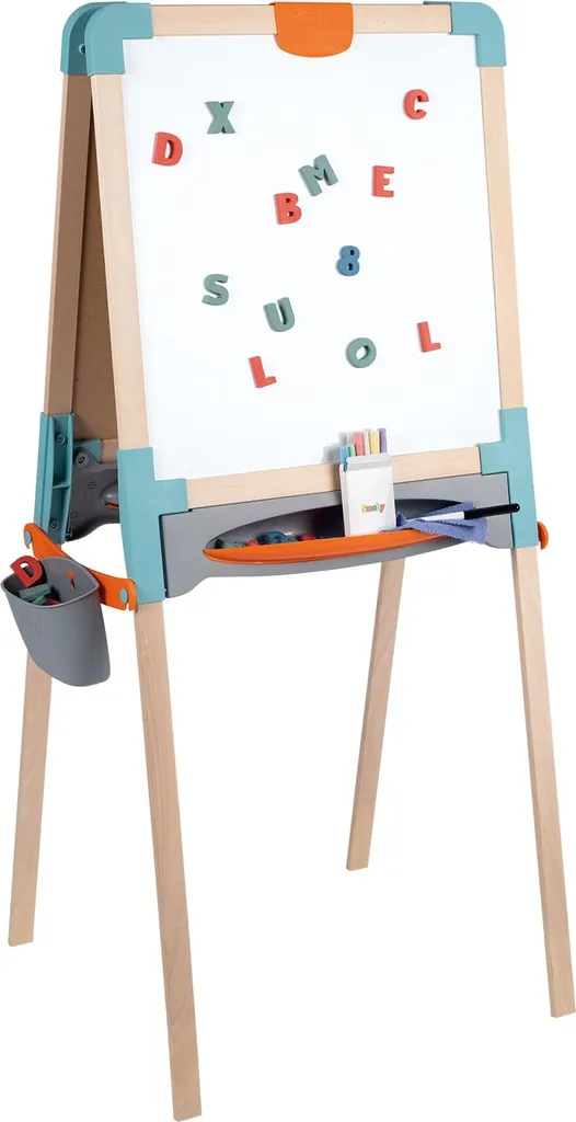 Tableau d'École en Bois Smoby pour Apprendre et Dessiner dès 3 Ans, 80 Access