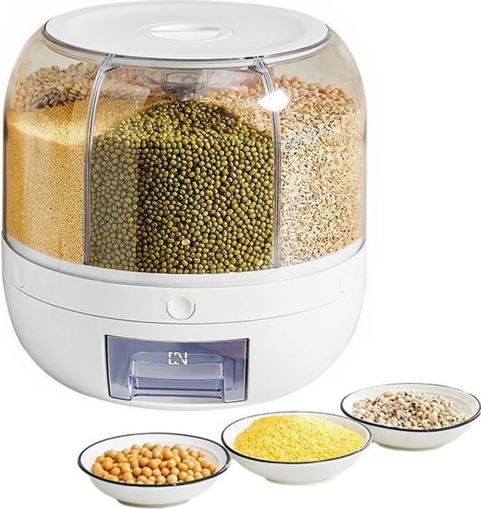 Drehbarer Müslibehälter-Spender, transparentes PP, für Tisch, Buffet, Kühlschrank