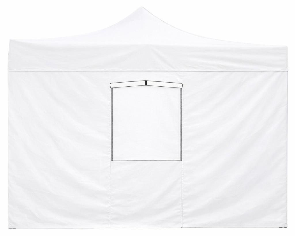 Divina Garden - 2 x 2 m große, weiße, wasserdichte Seitenplane mit Ersatzfenster für faltbaren Pavillon