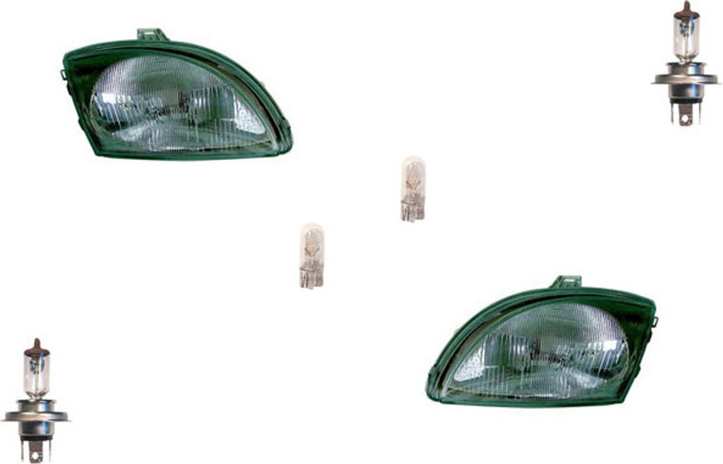 Johns, Scheinwerfer Halogen passend für Fiat Seicento 187 98-10 Leuchtmittel Set Li. Re 46511348 46511349 46511342 46511343