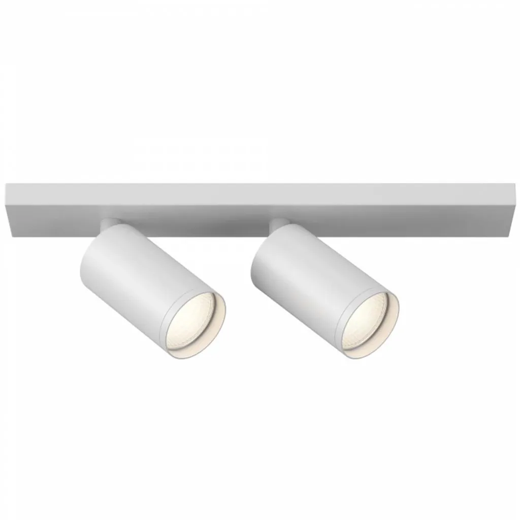 Plafoniera, alluminio, bianco, regolabile, L 34,4 cm
