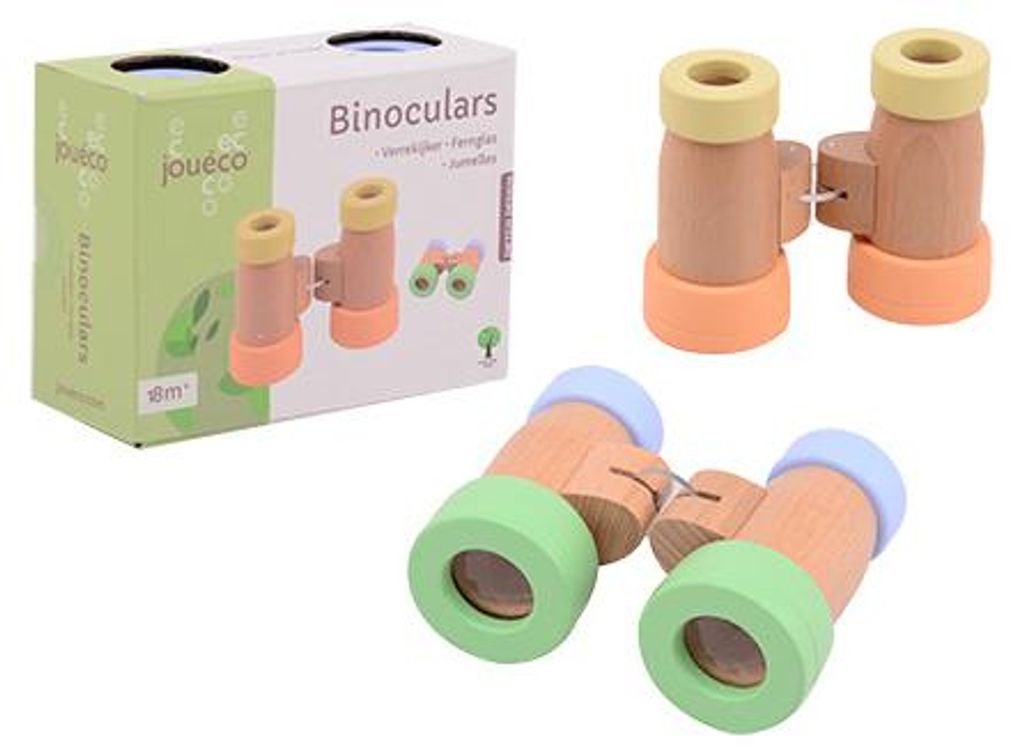 Johntoy Holzfernglas Spielzeug Pastellfarben für Kinder