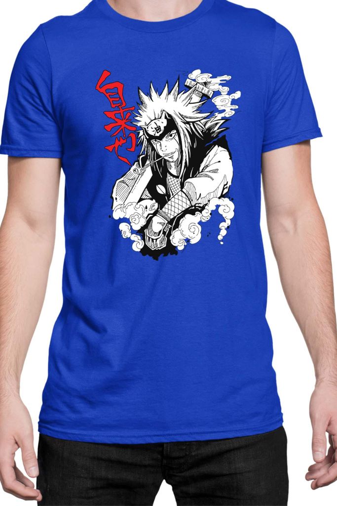 Herren T-Shirt Naruto Jiraiya 04, Man L / Blau