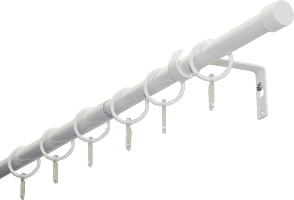 GARDINIA Gardinenstangen-Set Cap, 1-Lauf, Ø 19/16 mm, Produktbild 