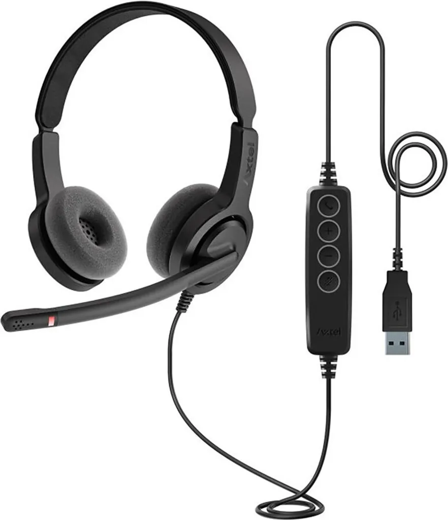 Casque micro pour visioconférence Axtel AXH-V28UCD USB Noir Pro PC - 3