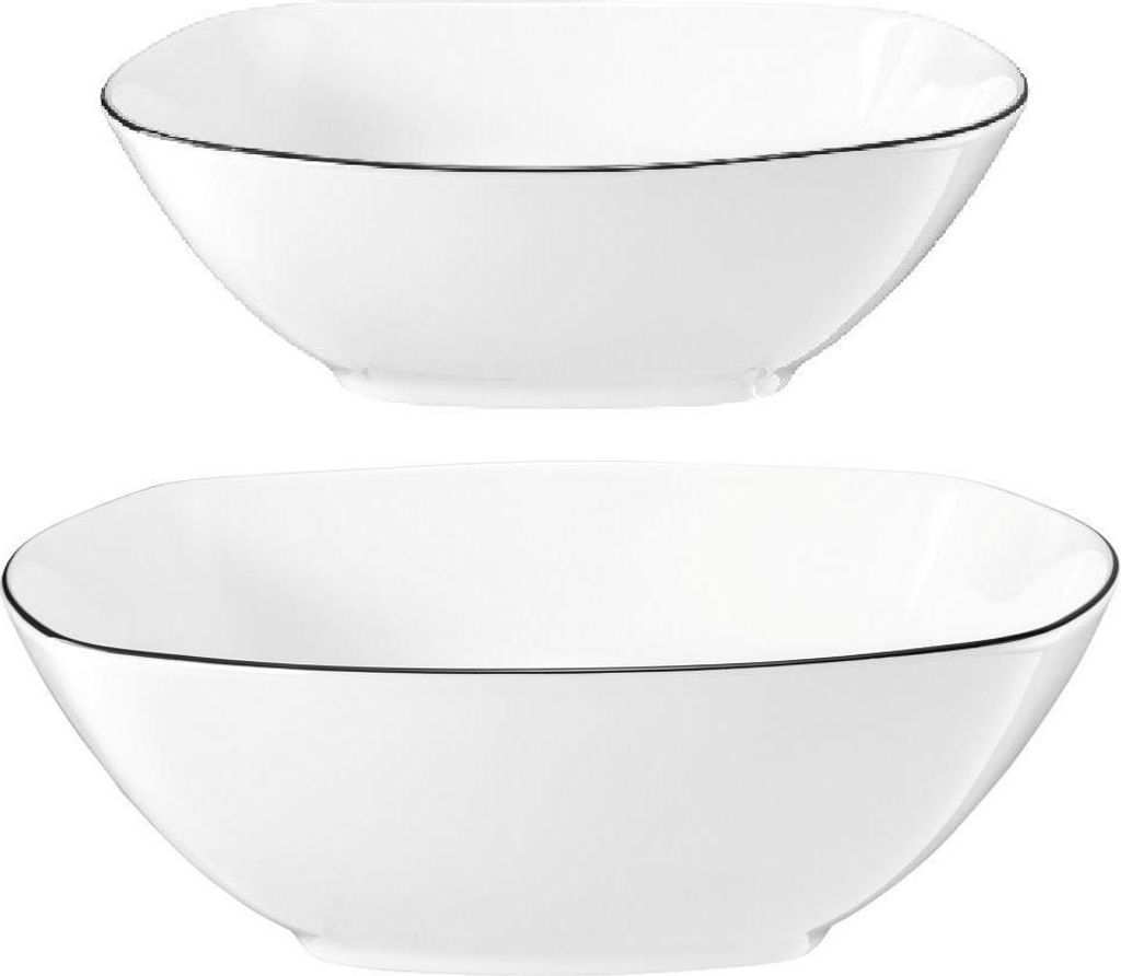 Seltmann Weiden Lido Black Line eckig Schüssel Set 2tlg. (20/24cm)