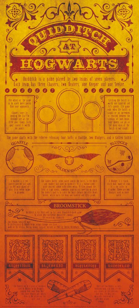 FaNaTtik Harry Potter Kunstdruck Quidditch 42 x 19 cm FNTK-THG-HP27