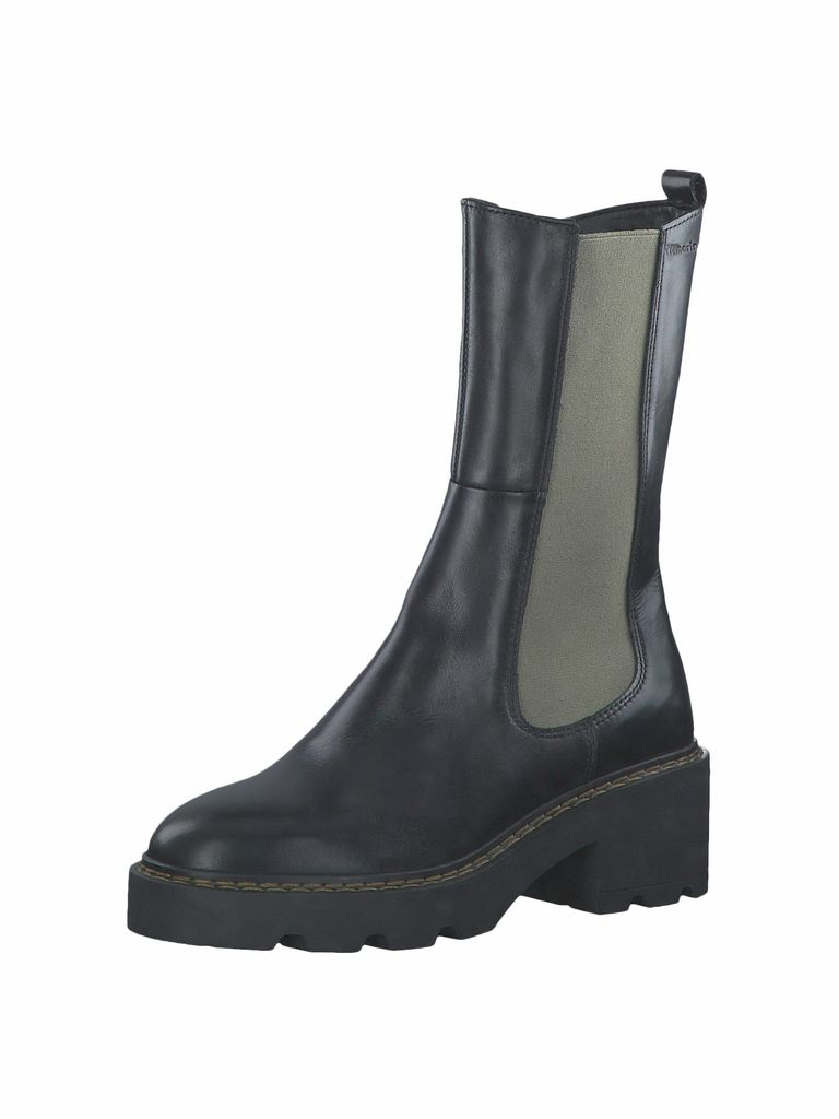 TAMARIS 1-1-25467-27/077 BLACK/OLIVE Klassische Stiefeletten HW 21/22, Spocc:37