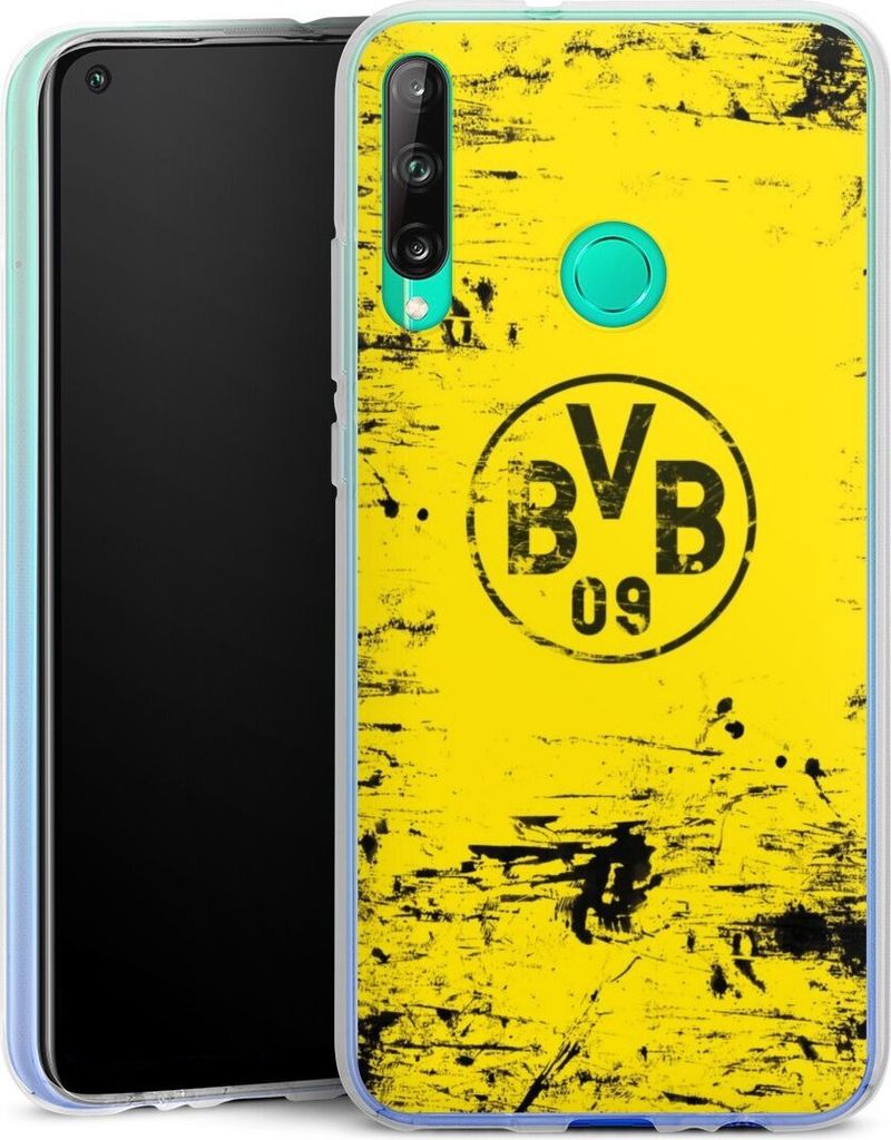 DeinDesign Handyhülle für Huawei P40 Lite E Silikon Hülle Case Smartphone Schutzhülle BVB Borussia Dortmund Offizielles Lizenzprodukt