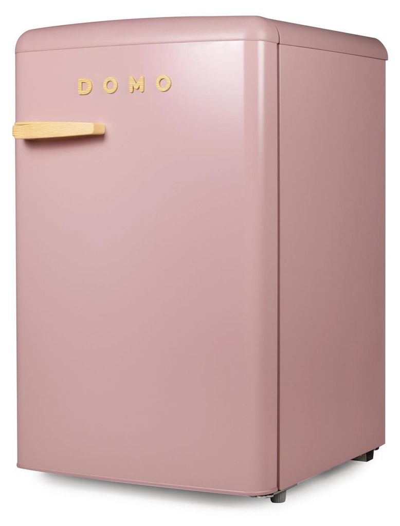 Congelatore retrò - rosa con decorazioni in legno - DOMO Immagine del prodotto 