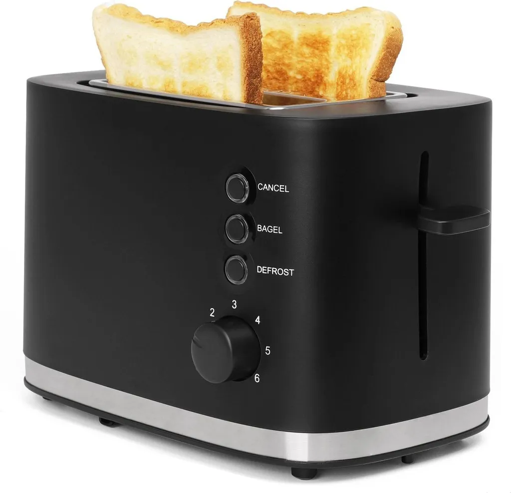 Grille-pain 900W avec 6 niveaux de brunissage et mode décongélation
