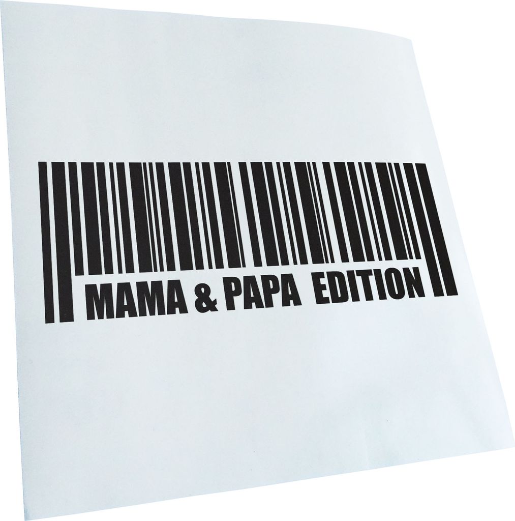 Kiwistar - Autoaufkleber - Mama und Papa Edition - Mattschwarz - 40x14cm - Aufkleber für Auto, Laptop, Fahrrad, LKW, Motorrad mehrfarbig JDM Decal...
