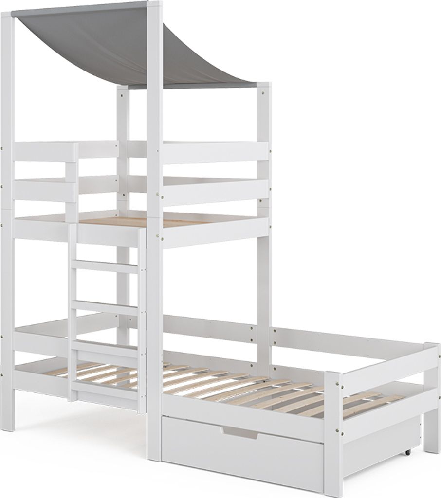 Vitalispa Hausbett Tom, 90x200 cm mit Schublade, Weiß Produktbild 