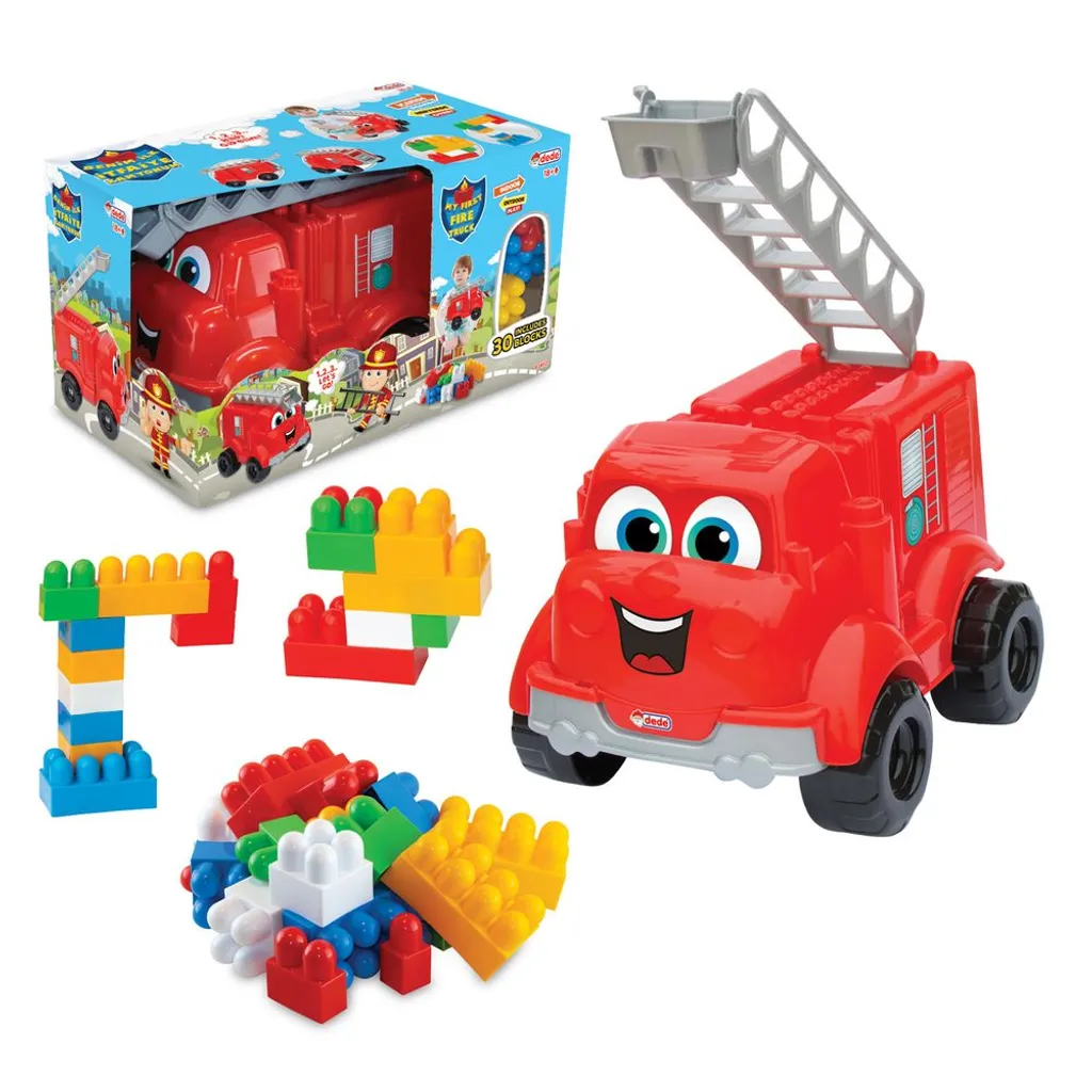 Cadeau Enfant : Camion de Pompier et Jeu de Construction pour Apprendre
