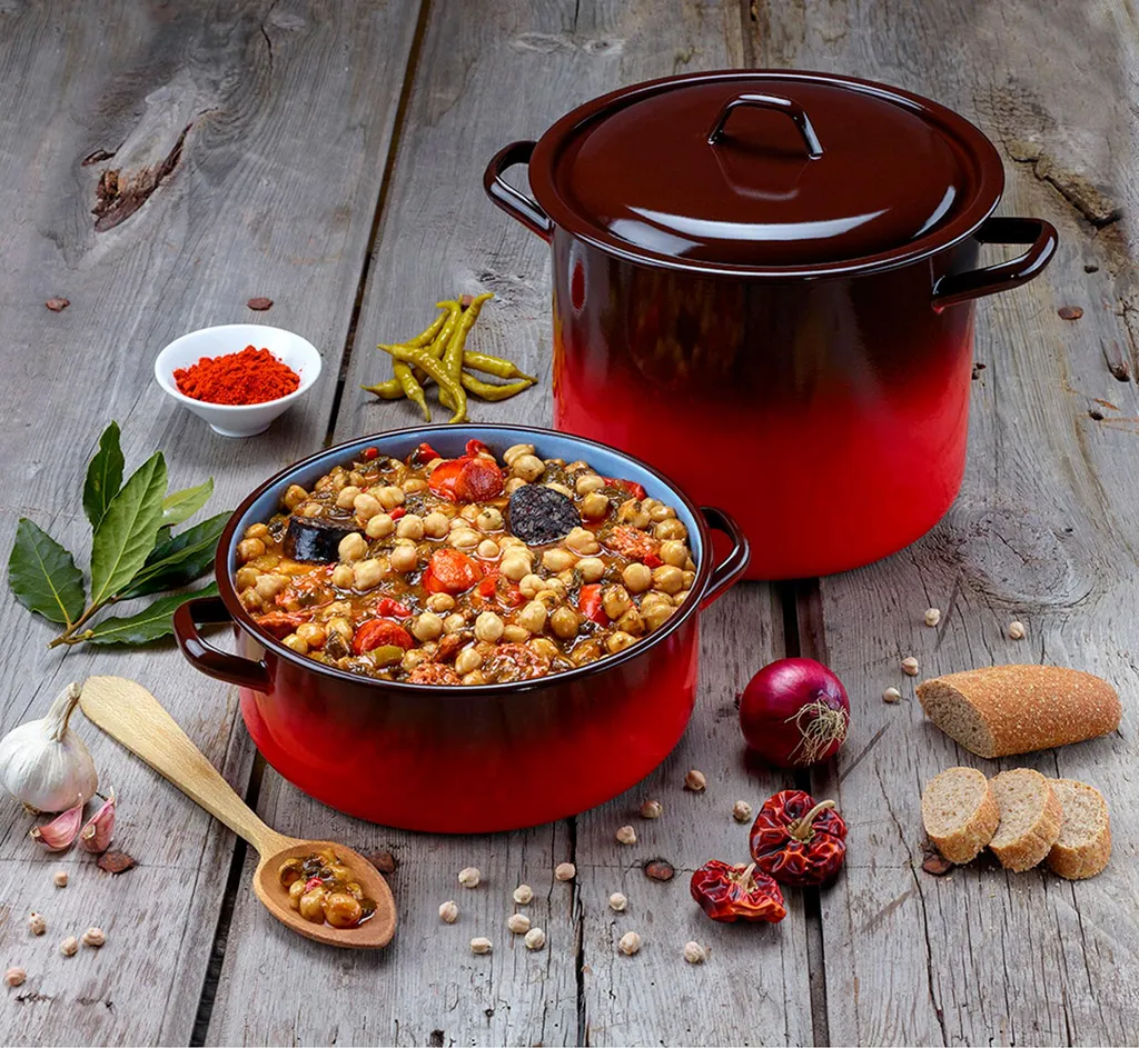 Pentola Design Vintage Briebe Ignea Rosso 26cm - Arredo Cucina 5.5L - 2