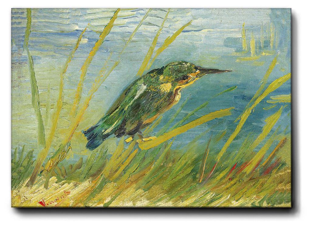 Giallobus - Eisvogel am Wasser - Vincent Van Gogh - 70L x 50B cm - Bild - Premium Loom Canvas mit hoher Dicke