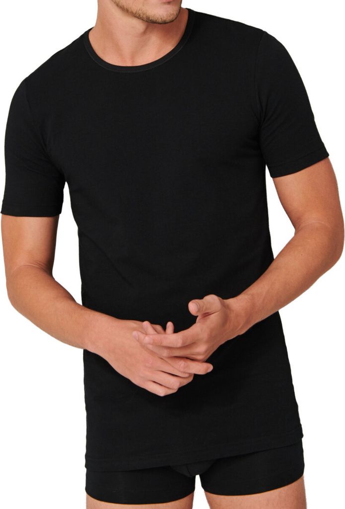 Schiesser Herren 2PACK T-shirt schwarz 5  PAK Produktbild 9