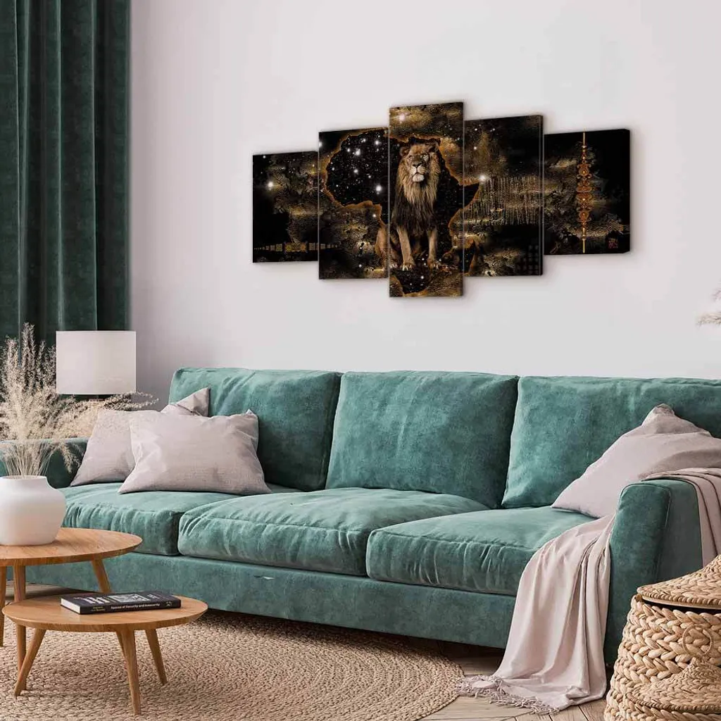 ZYCHKRL Set Quadri Pronti Da Appendere 5 Pannelli Canvas Quadri Chitarre elettriche Quadri Moderni Soggiorno Grandi Poster 5 Pannelli Per Arredare Casa Regalo