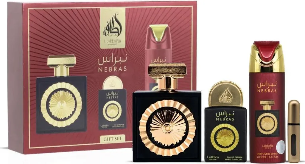 Lattafa Pride Nebras Parfum Ambré Vanillé Coffret 3 Produits 320 ml
