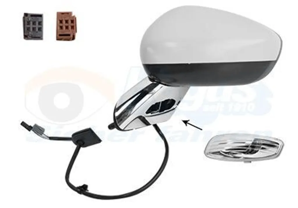 Miroir de Rétroviseur Chauffant Convexe pour CITROËN DS3 VAN WEZEL G