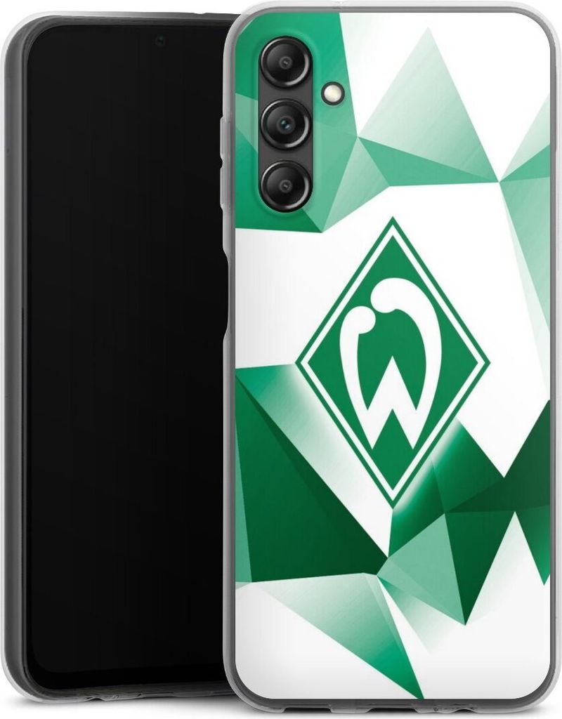 DeinDesign Handyhülle für Samsung Galaxy A14 5G Silikon Hülle Case Smartphone Schutzhülle Offizielles Lizenzprodukt SV Werder Bremen Tarnmuster