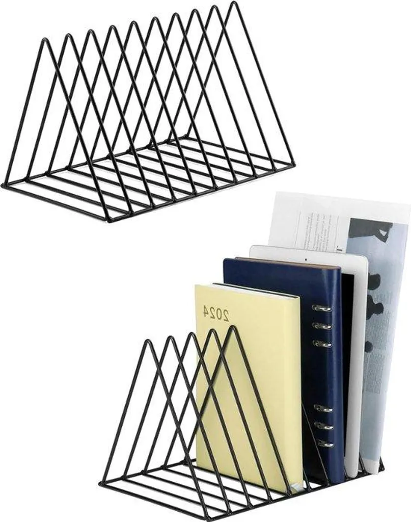 Étagère à livres et magazines 9 compartiments design blanc en 2 parties