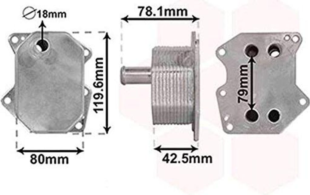 VAN WEZEL Ölkühler, Motoröl Artikel: 18013704