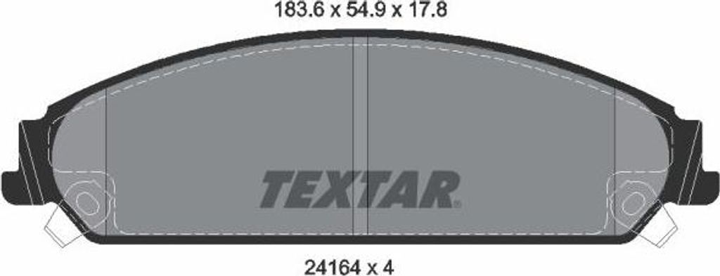 TEXTAR 2416401 Bremsbelagsatz, Scheibenbremse OE 05142559AA kompatibel mit Thema, 300 C