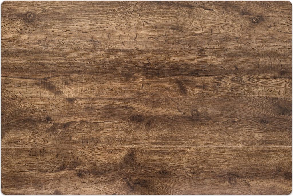 Küchenmatte 100x150 cm Vinylmatte Bodenmatte Dekoration -Dunkle Holz