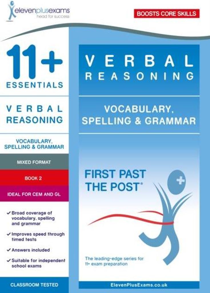 11+ Essentials Verbal Reasoning: Vocabulary, Spelling & Grammar Book 2