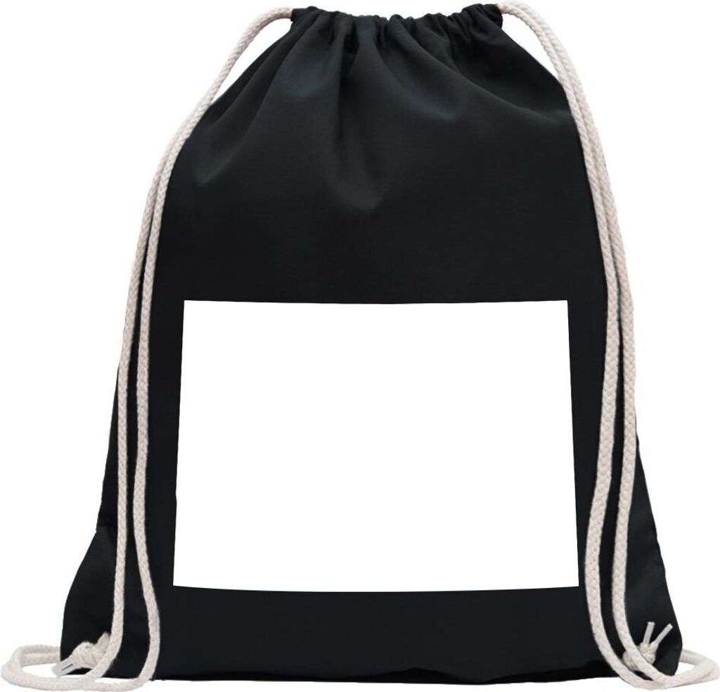 Kiwistar - Turnbeutel - schwarz - USA - Colorado Denver - Fun Rucksack Sport Beutel Gymsack Baumwolle mit Ziehgurt