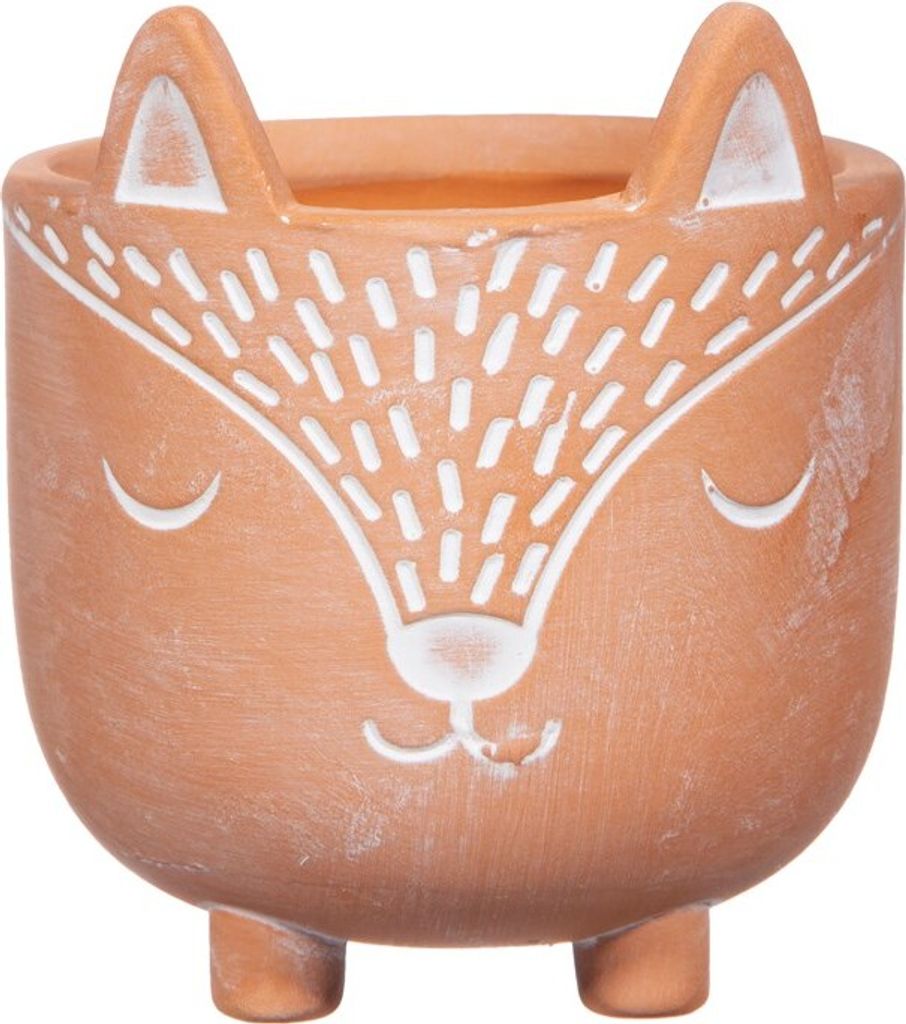 Sass & Belle Mini Woodland Fox Terrakotta Übertopf Produktbild 