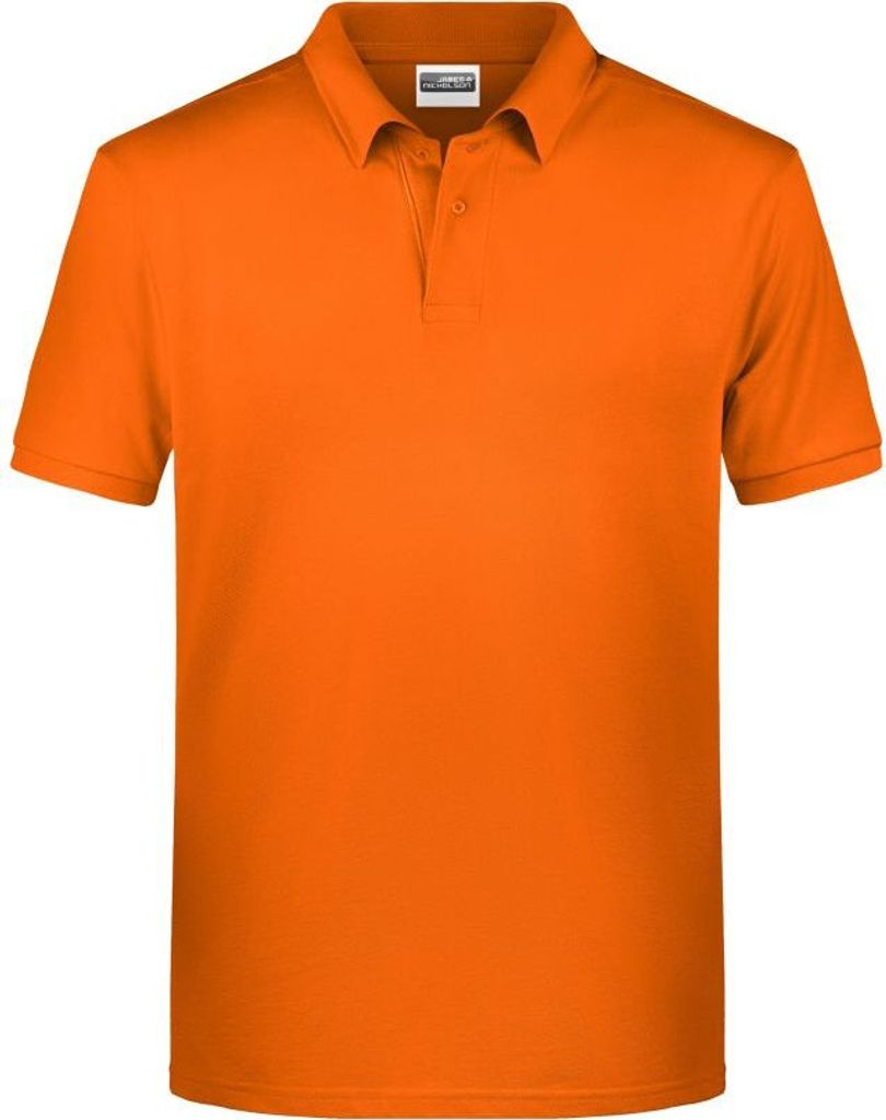 Men's Basic Polo Klassisches Poloshirt orange, Gr. M