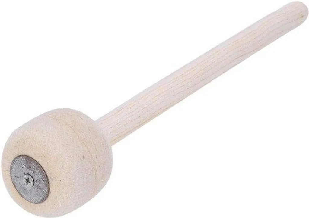 Baguette de tambour en bois et laine pour un son velouté